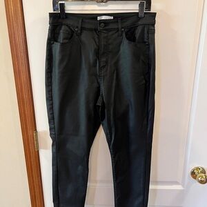 LOFT 10P “The Curvy Skinny” Black Coated Pants Like NEW!!